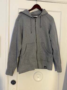 American Giant Classic Full Zip Hoodie Grey Size L